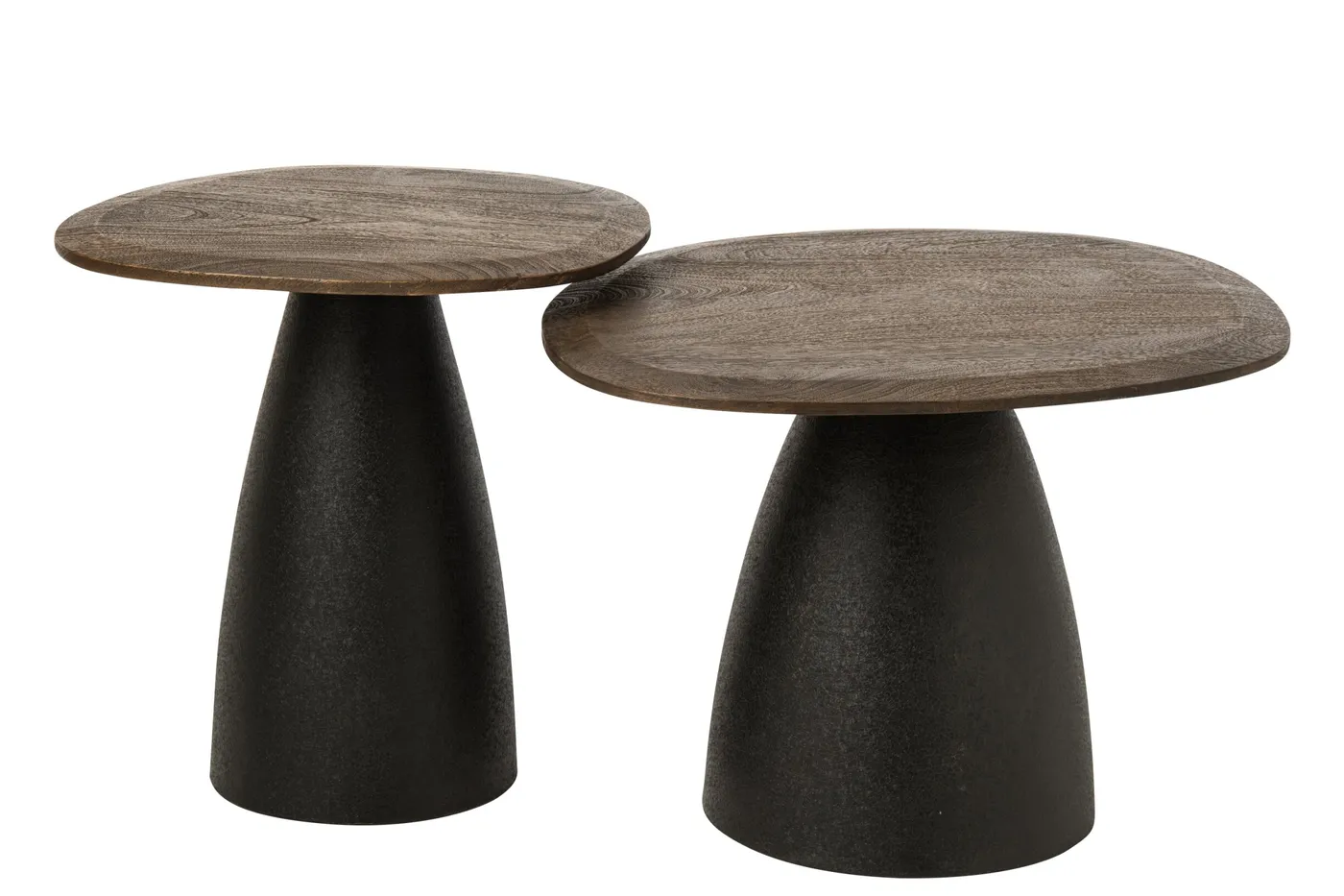 Lot de 2 tables d’appoint en bois