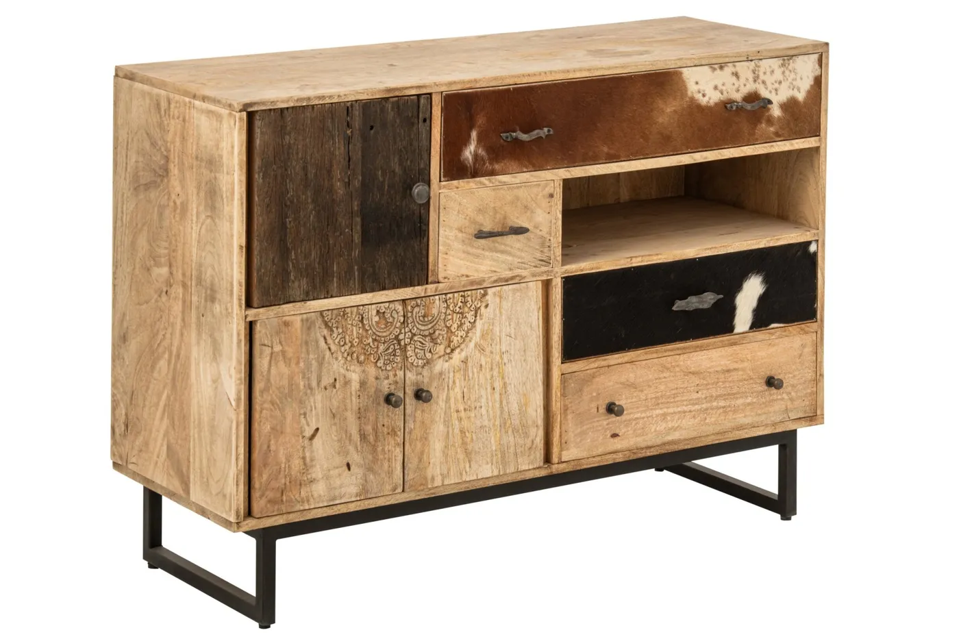 Carved mango wood sideboard