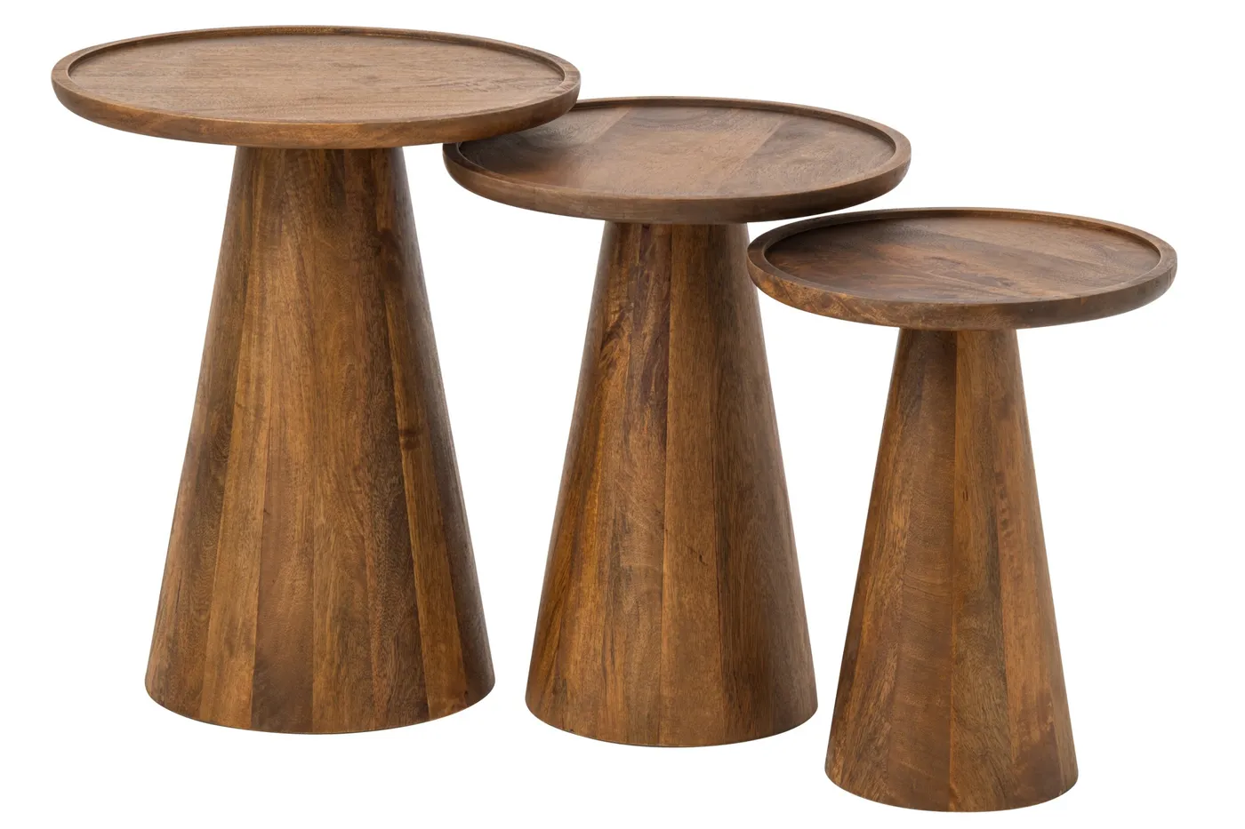 Lot de 3 tables d’appoint rondes