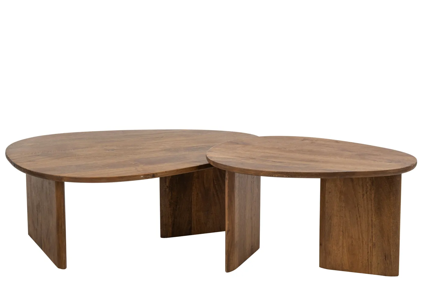 Set van 2 houten salontafels