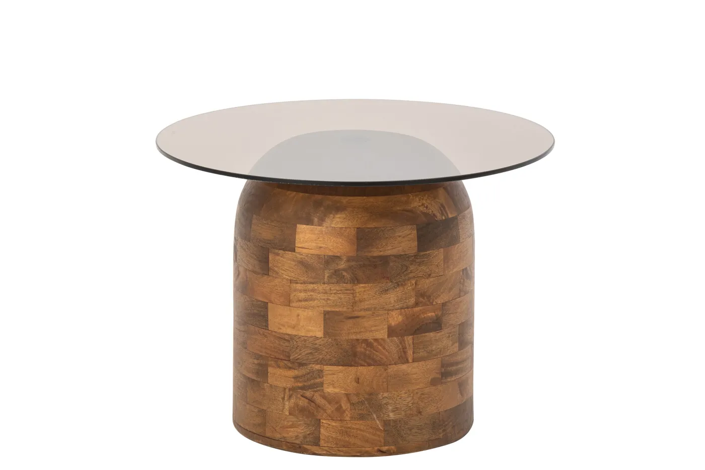 Table d’appoint ronde plateau verre