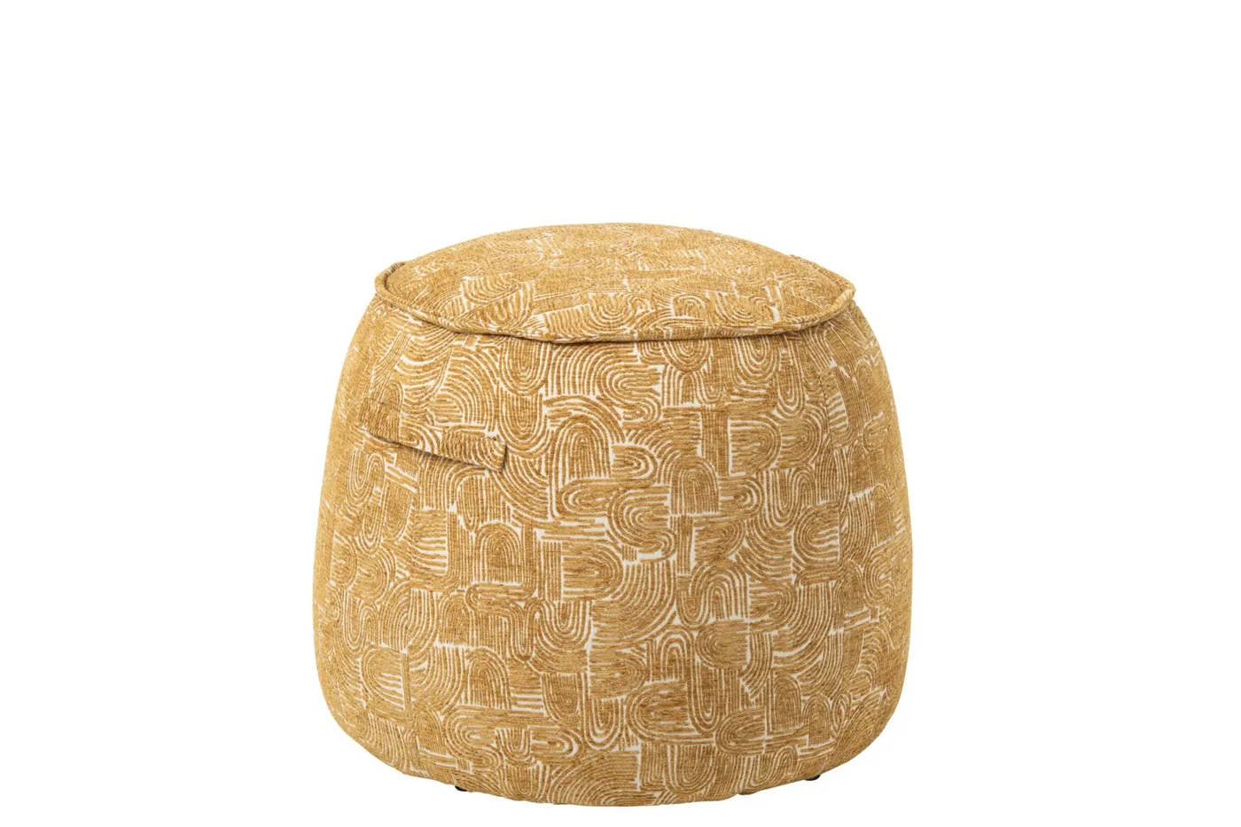 Pouf Alex en contreplaqué et tissu