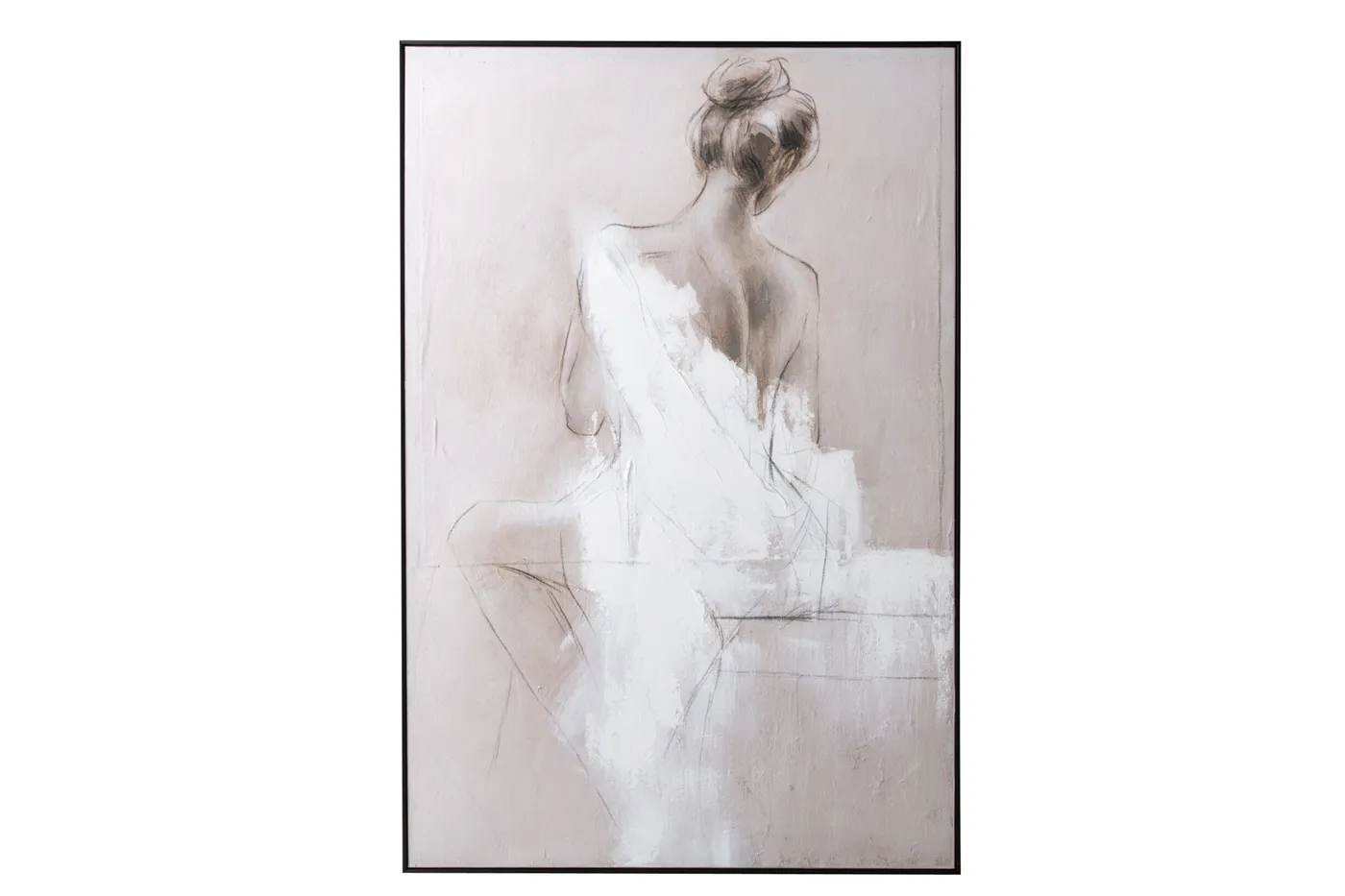 Tableau Dea beige et blanc