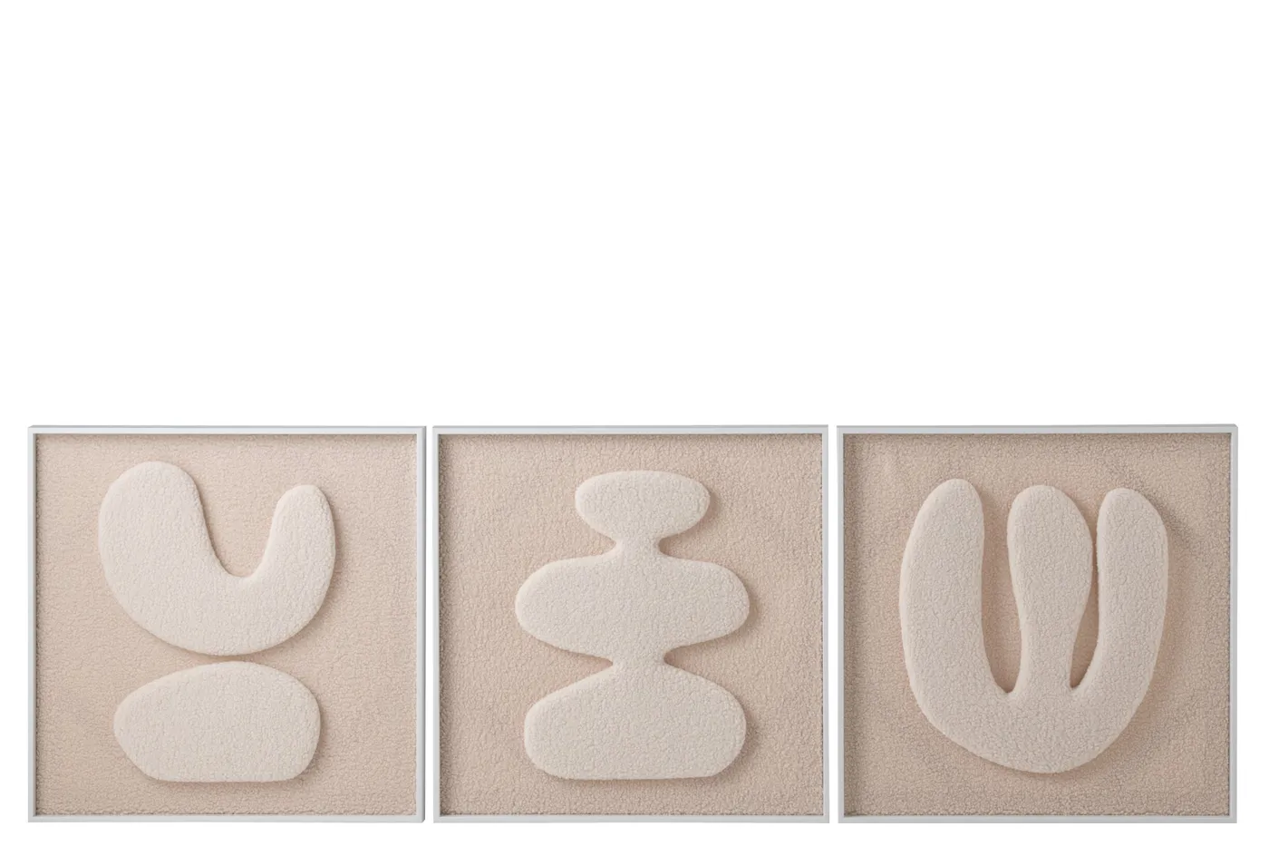Cuadros en relieve crudo y blanco