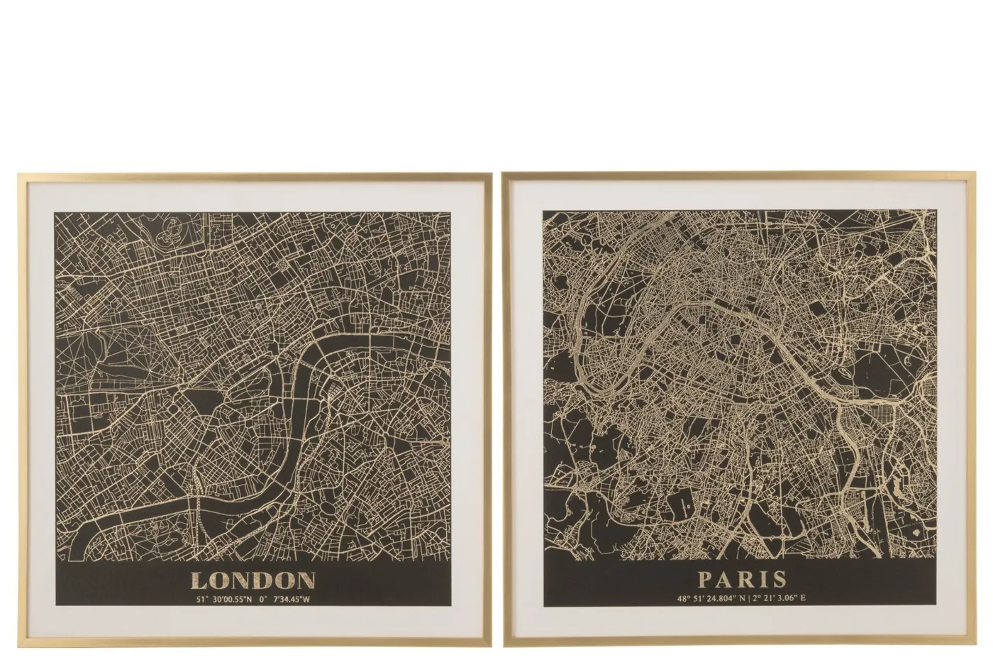 Tableaux cartes London Paris