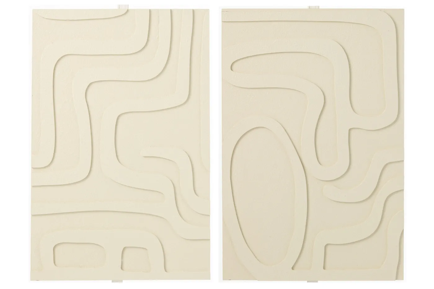 Tableaux en relief blanc et or