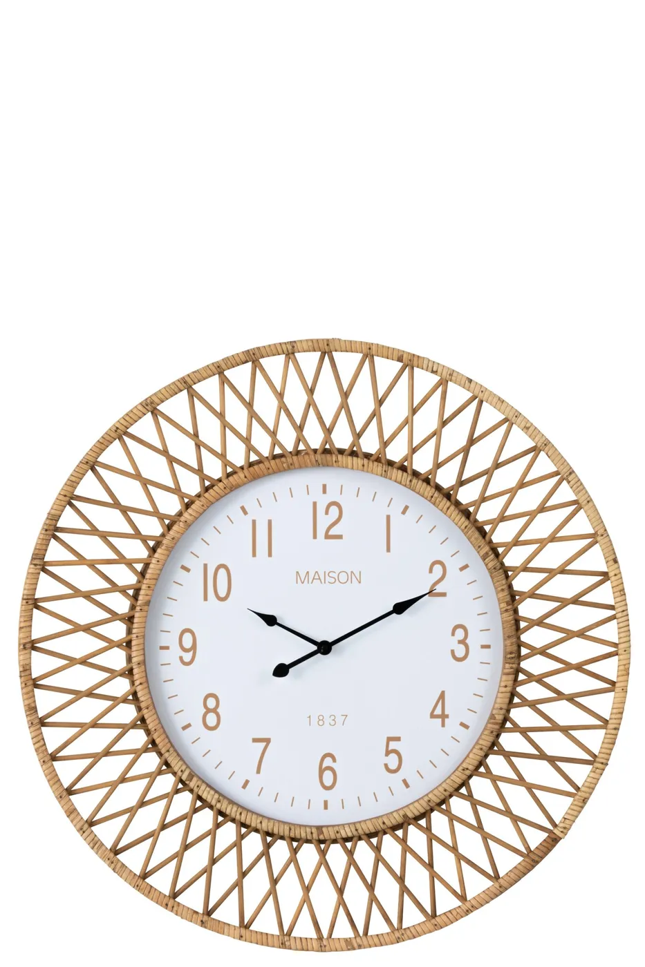 Reloj de pared de ratán