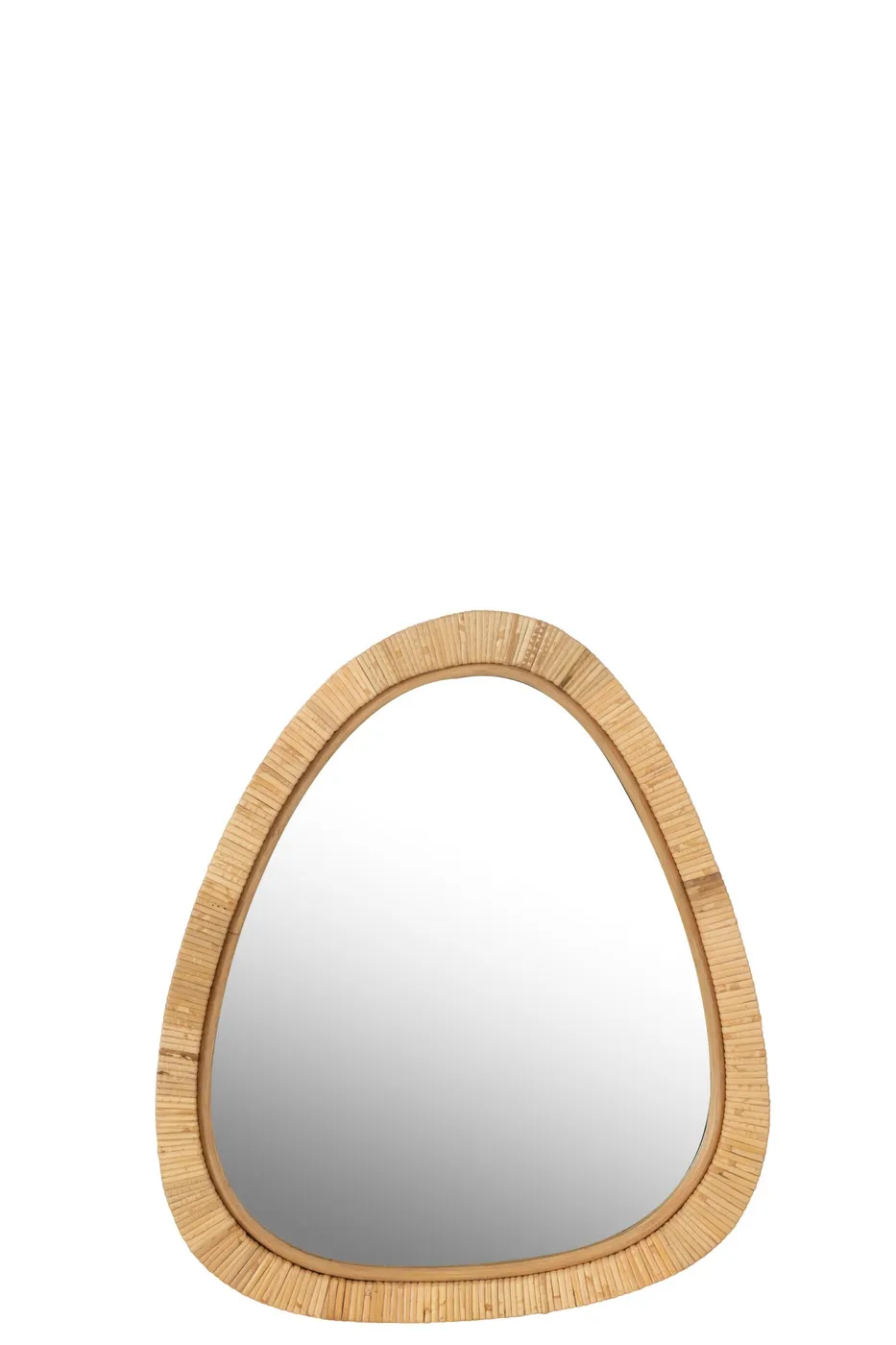 Miroir goutte en rotin