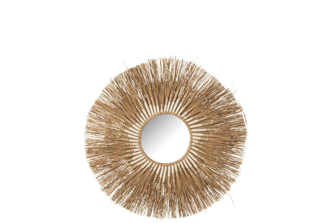 Melissa natural straw sunburst mirror – small