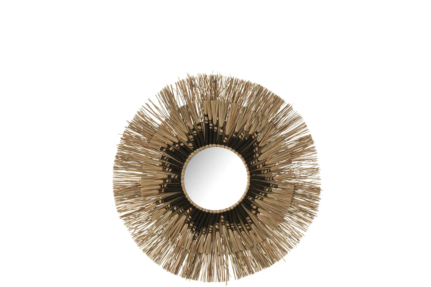 Zonnespiegel Melissa naturel en zwart stro – klein