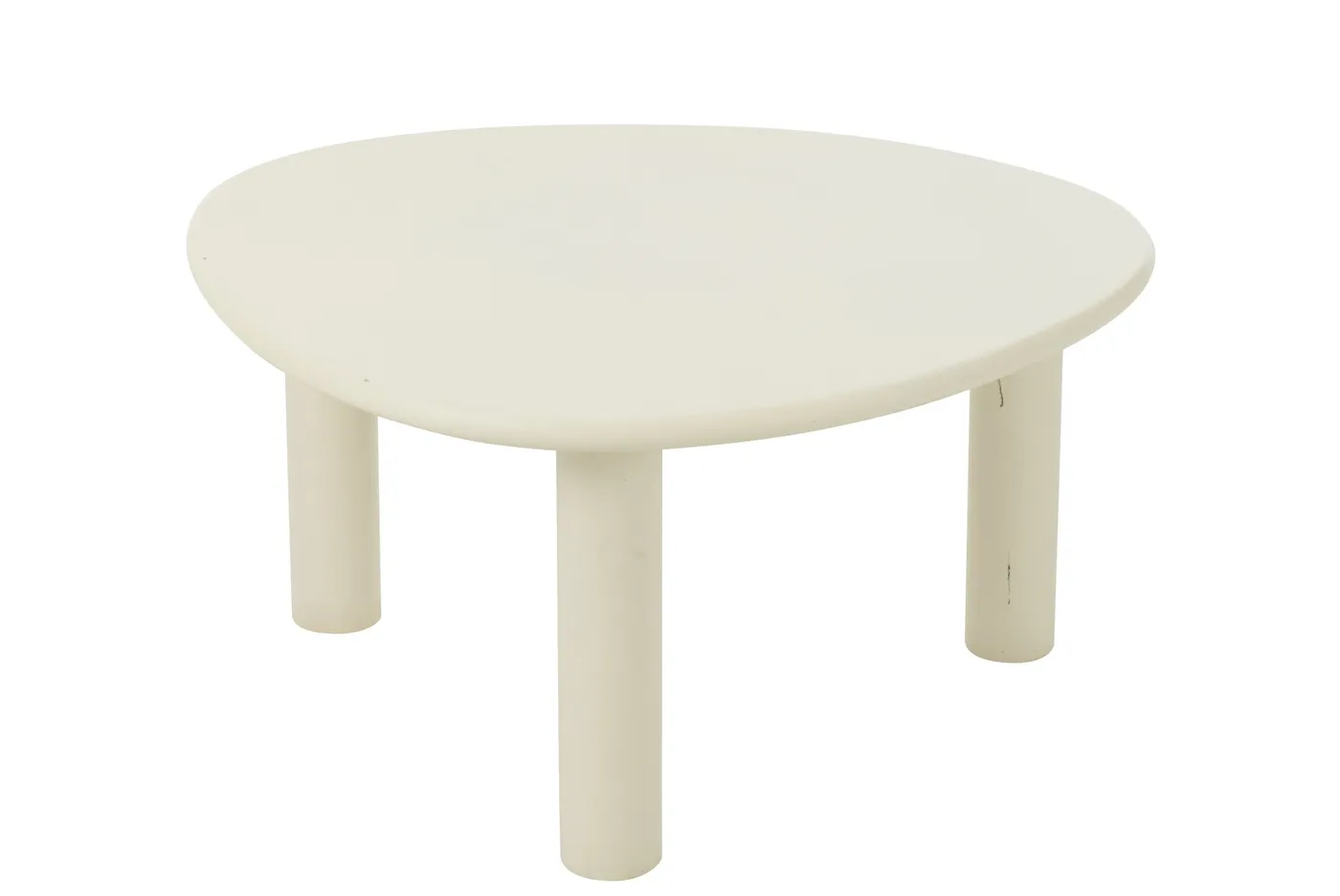 Bali soft-shaped white coffee table