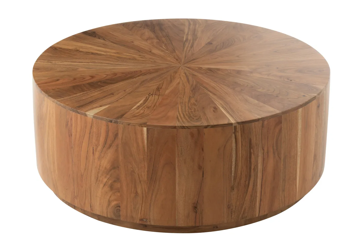 Table basse ronde en bois naturel