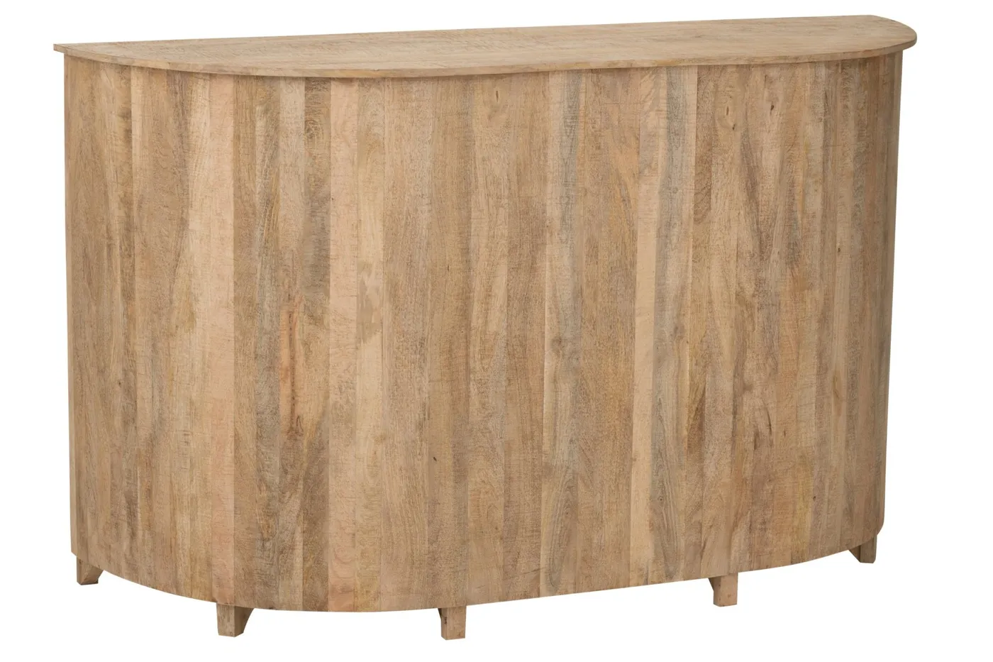 Mueble bar curvo de mango natural