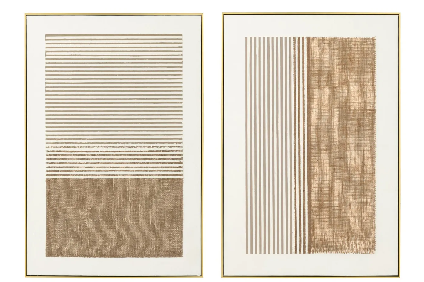 Tableaux écru et taupe (2 modèles)