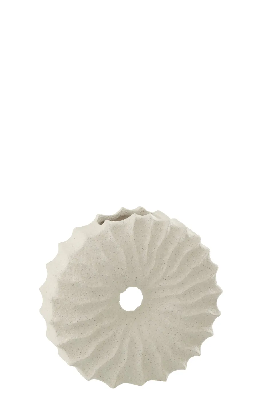 Schelpvaas steengoed wit – klein