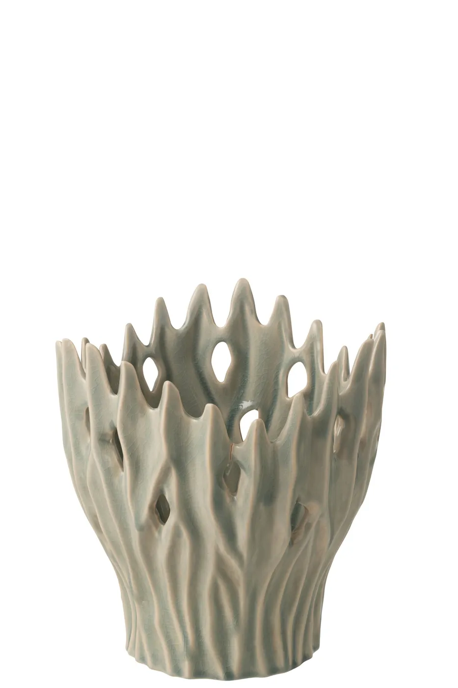 Vase corail Amy en porcelaine vert d’eau