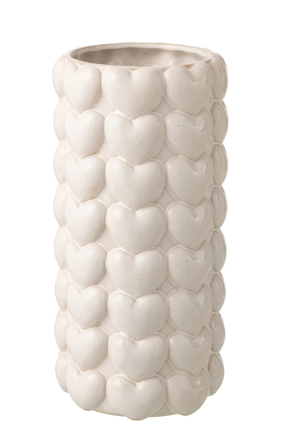 Ecru textured stoneware vase – extra large