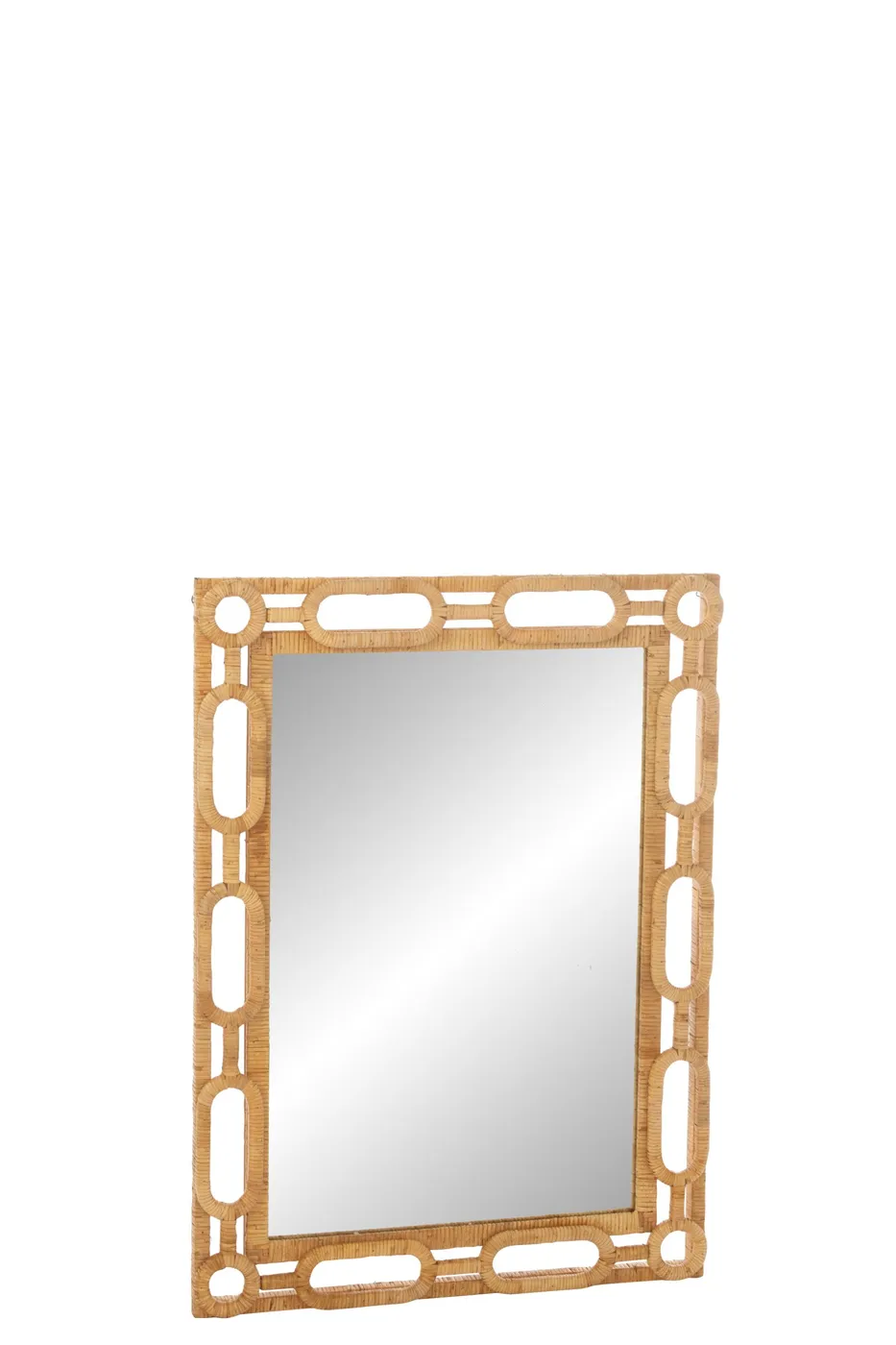 Miroir mural en rotin