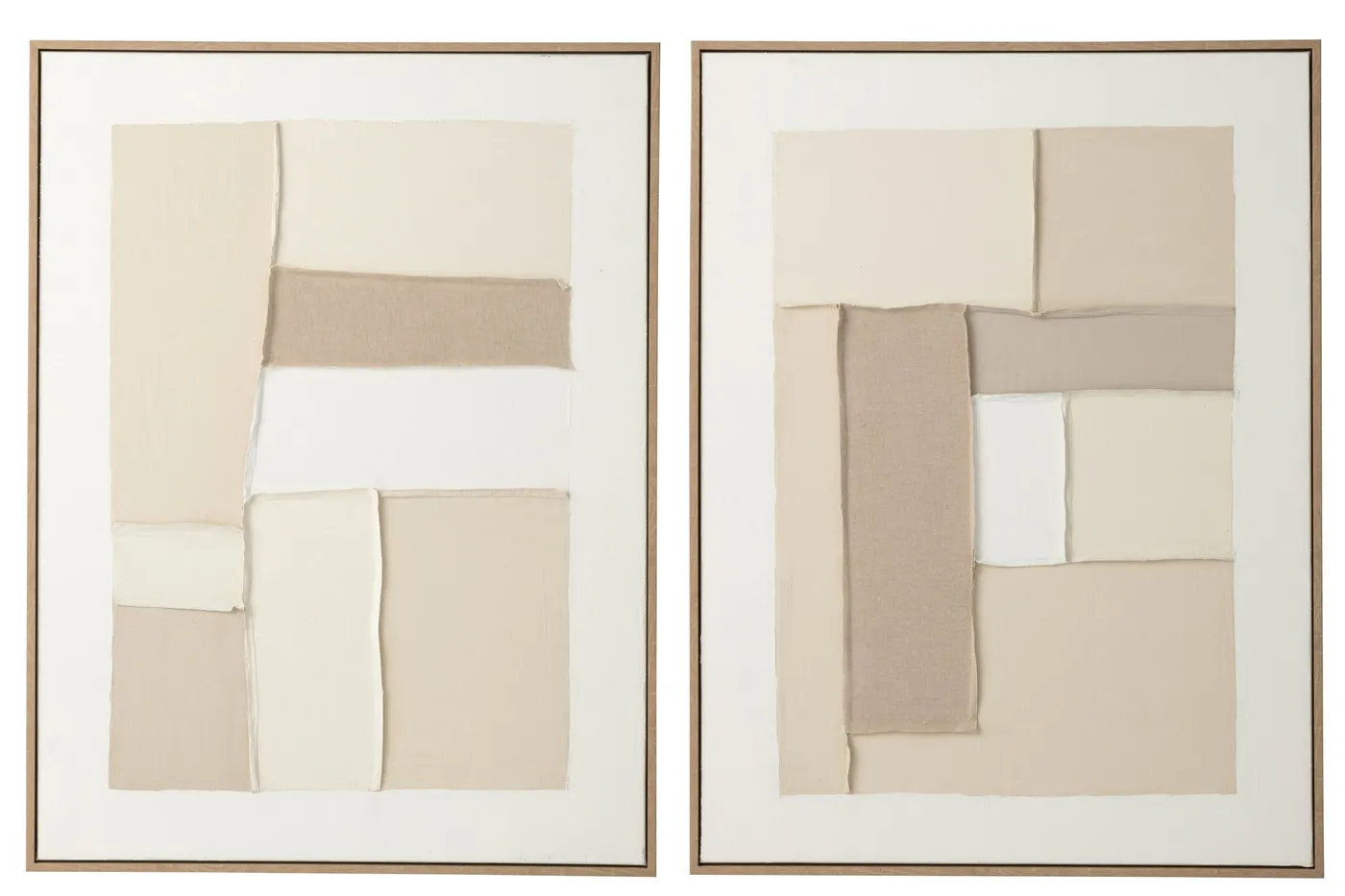Cuadros Amy abstractos beige (set de 2)