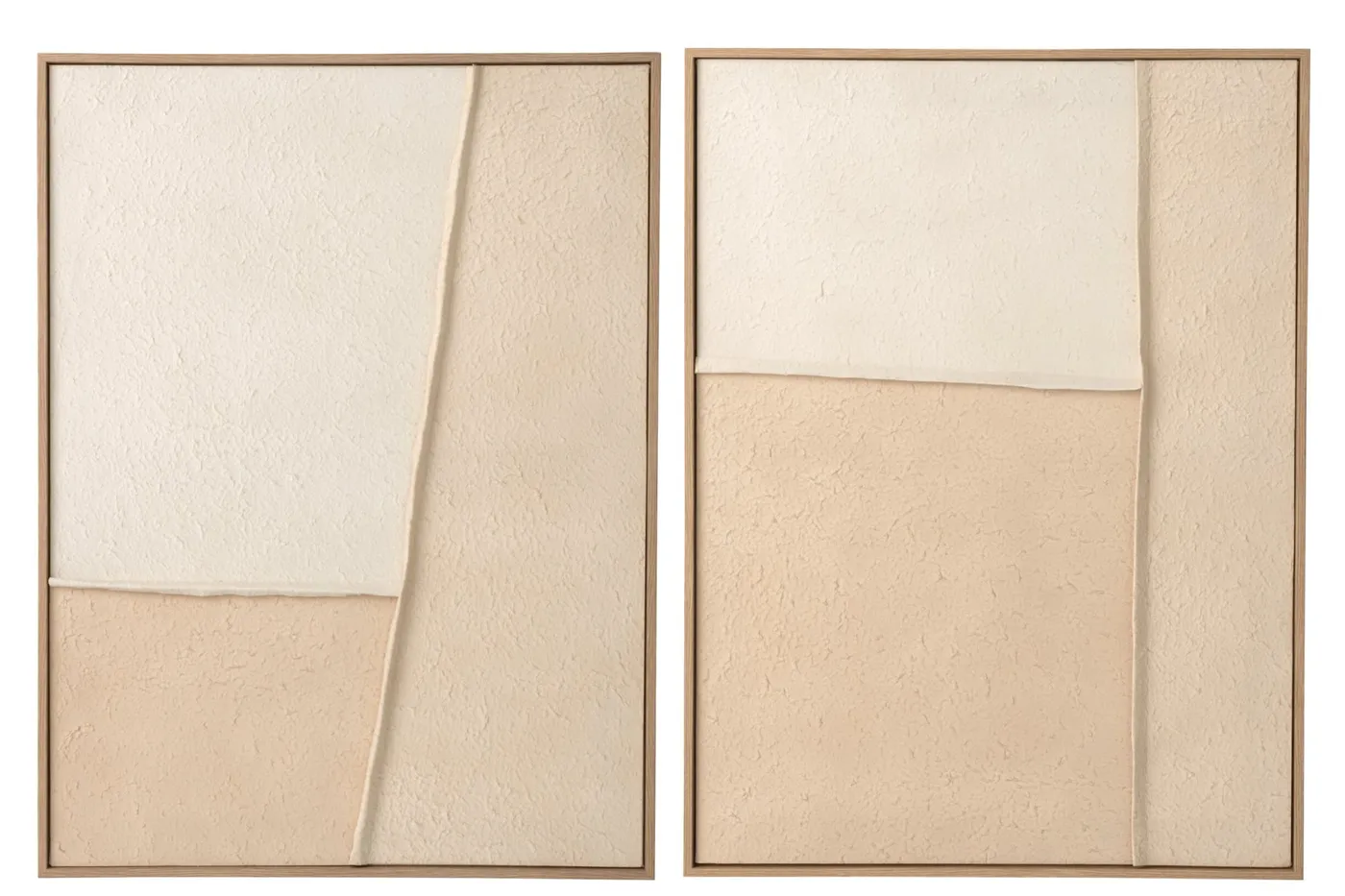 Beige relief artworks